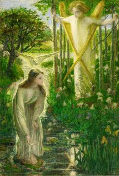 The Annunciation Artwork by Dante Gabriel Rossetti