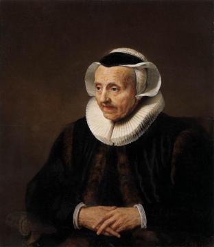 Portrait of an Old Woman Artwork by Jacob Adriaensz Backer