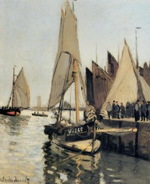 Sailing Boats at Honfleur Artwork by Claude Oscar Monet