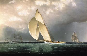 'volunteer' Versus 'thistle', America's Cup, 1887 Artwork by James E. Buttersworth