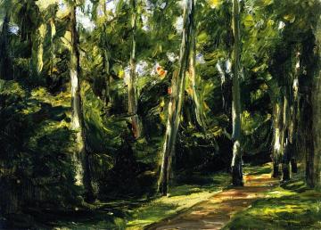 The Birch Avenue in the Wannsee Garden toward the Southwest Artwork by Max Liebermann