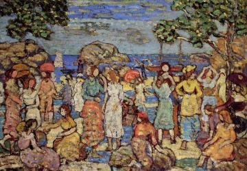 Beach at Gloucester Artwork by Maurice Prendergast