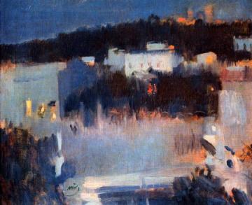 El castell de Bellver per la nit Artwork by Joaquin Mir Trinxet