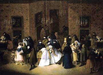 The Ridotto in Venice Artwork by Pietro Longhi