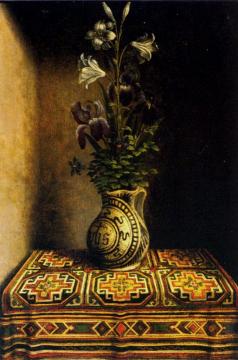 Marian Flowerpiece Artwork by Hans Memling