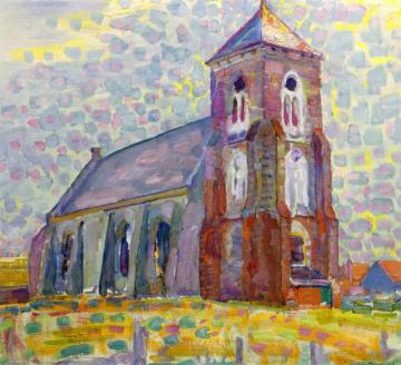 Church in Zoutelande Artwork by Piet Mondrian