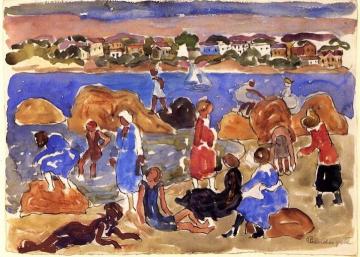 Gloucester, Fishermen's Houses Artwork by Maurice Prendergast