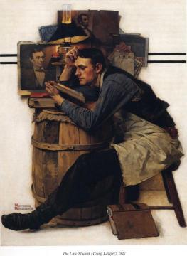 Young Lawyer Artwork by Norman Rockwell