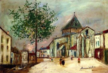 The Church Of St. Geniez, Aveyron Artwork by Maurice Utrillo