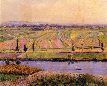 The Gennevilliers Plain, Seen from the Slopes of Argenteuil Artwork by Gustave Caillebotte