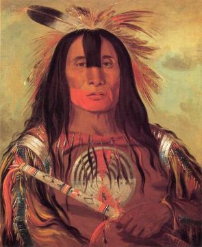 Buffalo Bull's Back Fat, Head Chief, Blood Tribe Artwork by George Catlin