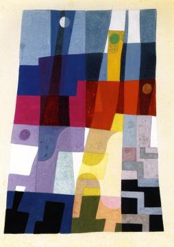 Composition On A Blue Background Artwork by Sophie Taeuber-arp