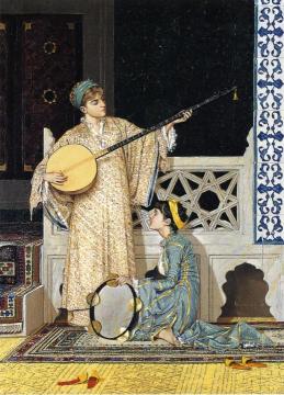 The Musician Girls Artwork by Osman Hamdi Bey