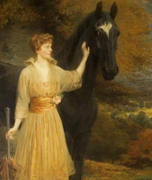Lady Roundway of Devizes, Wiltshire Artwork by Briton Riviere