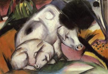 Pigs Artwork by Franz Marc
