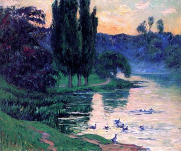 Pond With Ducks Artwork by Henry Moret