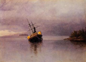 Wreck Of The 'ancon' In Loring Bay, Alaska Artwork by Albert Bierstadt