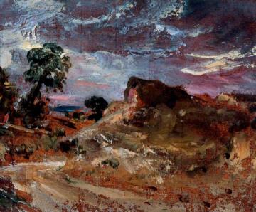 A Country Road and a Sandbank Artwork by John Constable