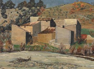 View Of Céret Artwork by Sir Cedric Morris