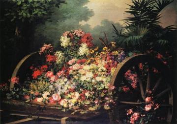 A Cart of Wild Flowers Artwork by Desire de Keghel