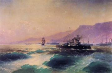 Gunboat off Crete Artwork by Ivan Constantinovich Aivazovsky