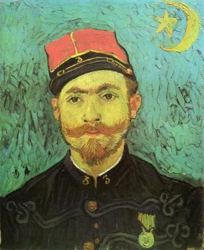 Portrait of Milliet, Second Lieutnant of the Zouaves Artwork by Vincent Van Gogh