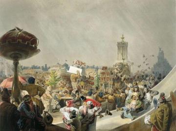 Celebration Of The Coronation Of Emperor Alexander Ii In Moscow Artwork by Mihaly Zichy