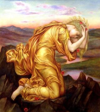 Demeter Mourning For Persephone Artwork by Evelyn de Morgan