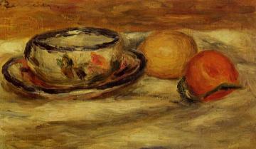 Cup, Lemon and Tomato Artwork by Pierre Auguste Renoir