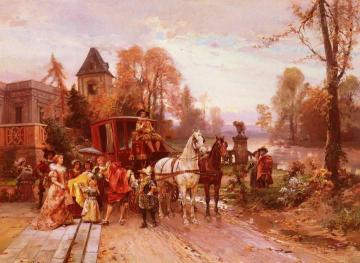 The Arrival of the Baby Artwork by Cesare Auguste Detti
