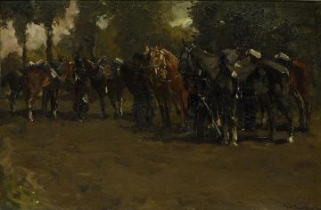 Cavalry at Rest Artwork by George Heidrik Breitner
