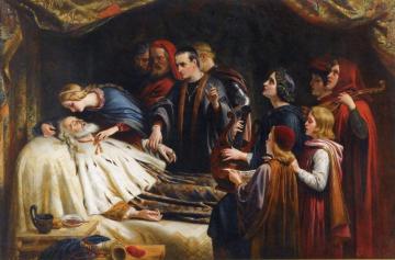 The Awakening Of King Lear By The Kiss Of Cordelia Artwork by Charles West Cope