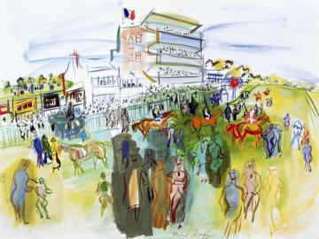 Races at Epsom Artwork by Raoul Dufy