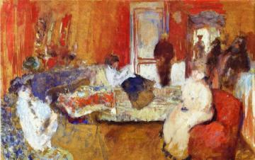 In the Red Room Artwork by Edouard Vuillard