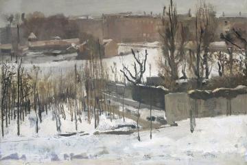 View of the Oosterpark in Amsterdam in the Snow Artwork by George Heidrik Breitner