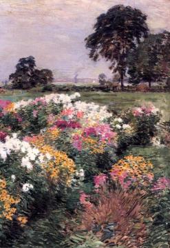 Purple, White and Gold Artwork by Willard Leroy Metcalf
