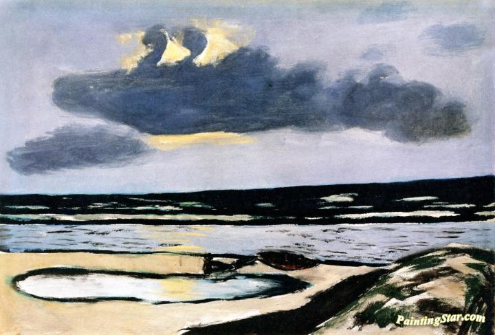 Seashore Artwork by Max Beckmann