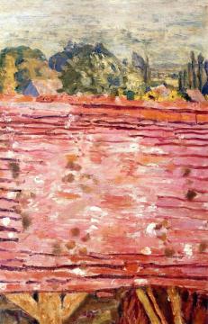 A Red Roof Artwork by Pierre Bonnard