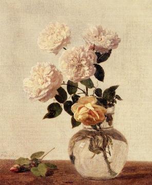 Roses Artwork by Henri Fantin-Latour