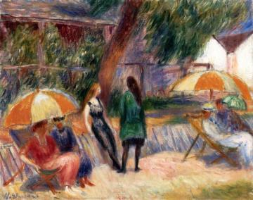 Beach with Figures, Bellport Artwork by William James Glackens