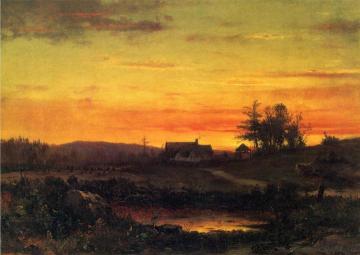 Twilight Landscape Artwork by Thomas Worthington Whittredge