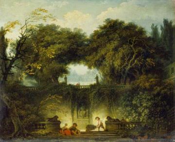 Le Petit Parc Artwork by Jean Honore Fragonard