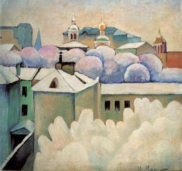 Winter Cityscape Artwork by Ilya Mashkov