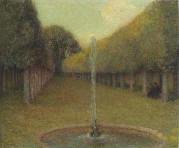 The Jet of Water Artwork by Henri Le Sidaner