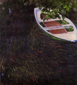 The Row Boat Artwork by Claude Oscar Monet