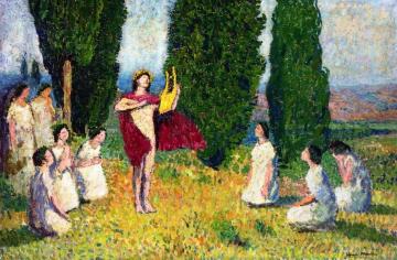 Orpheus Playing the Lyre Artwork by Henri Martin