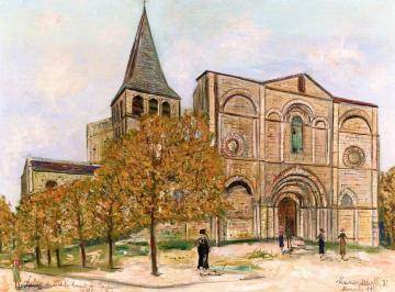 Eglise de Saint-Amand-de-Boise (Charente) Artwork by Maurice Utrillo