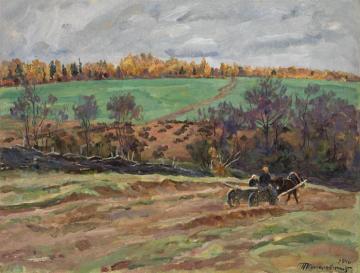 Winter Crops Artwork by Pyotr Konchalovsky