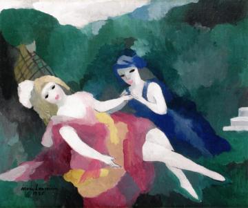 Two Friends Artwork by Marie Laurencin