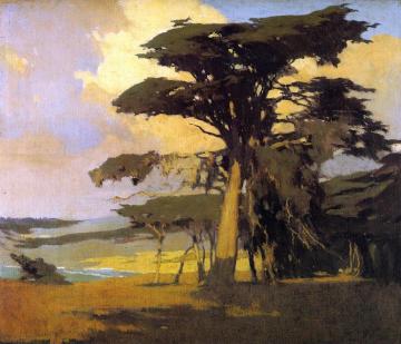 Afternoon Among The Cypress Artwork by Arthur Frank Mathews